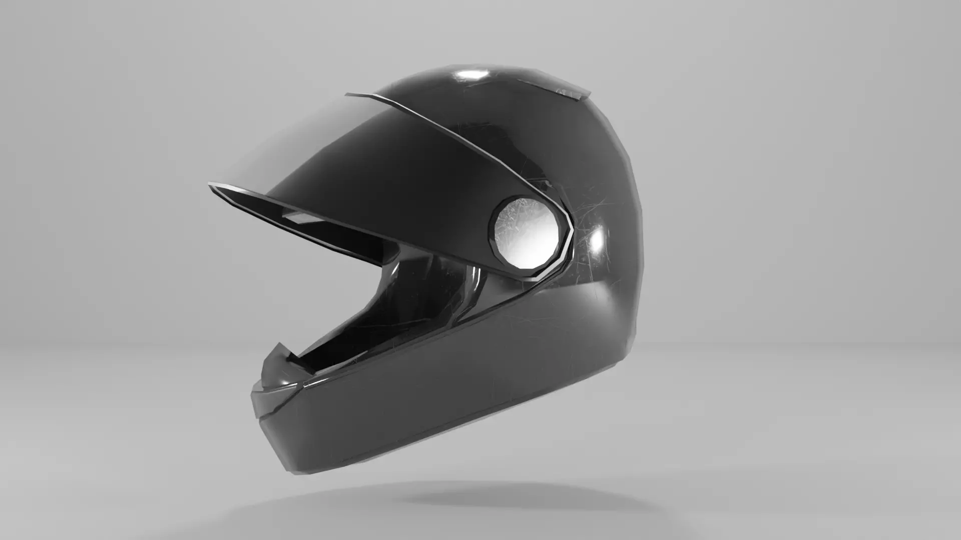 motorcycle helmet Low-poly 3D model_0