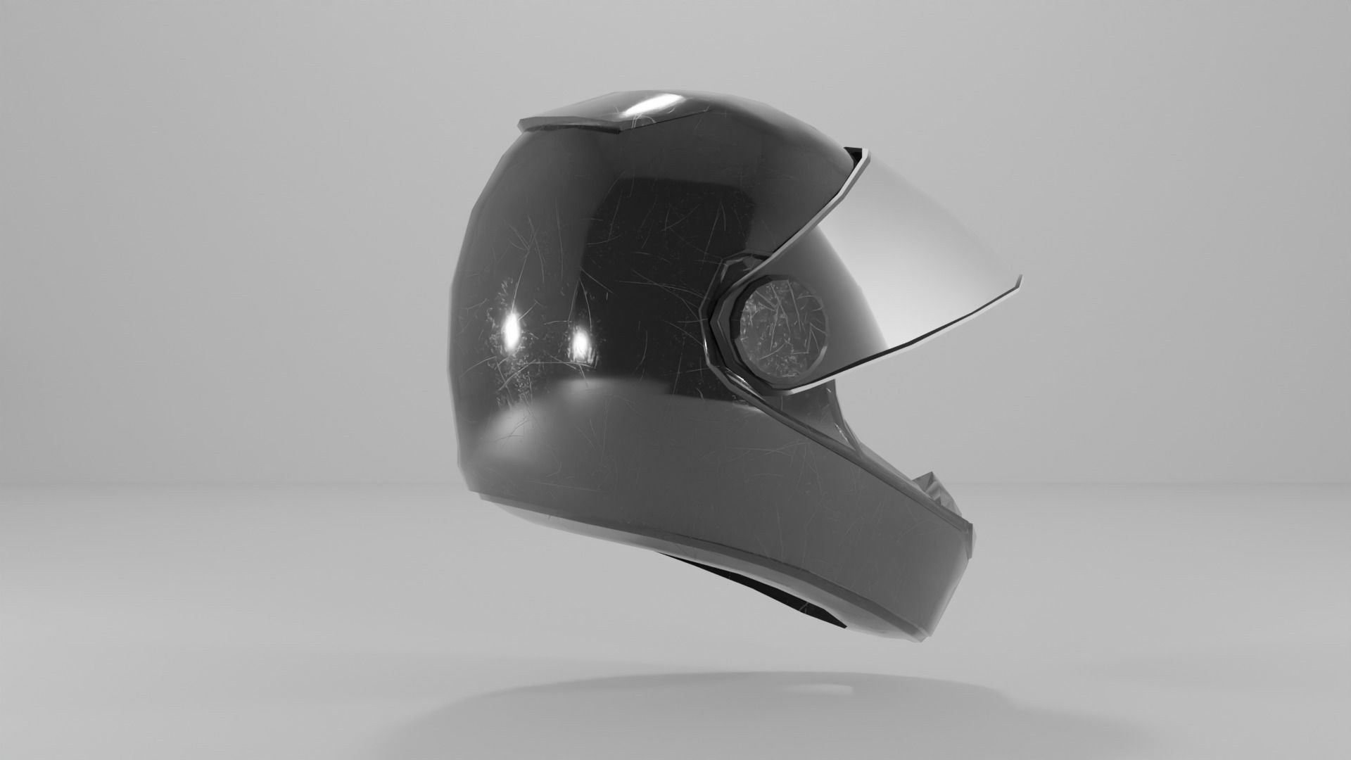 motorcycle helmet Low-poly 3D model_15