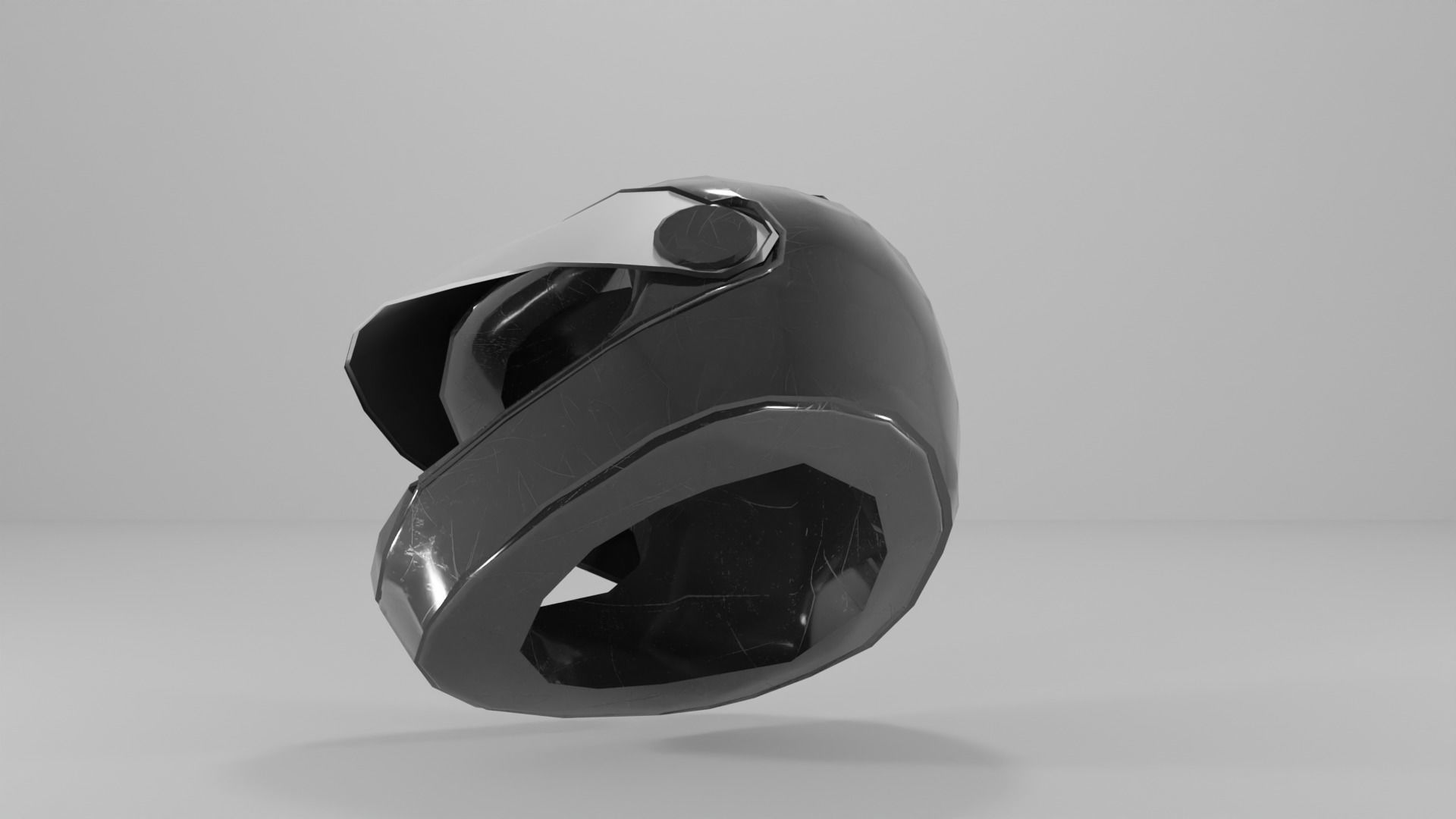 motorcycle helmet Low-poly 3D model_7