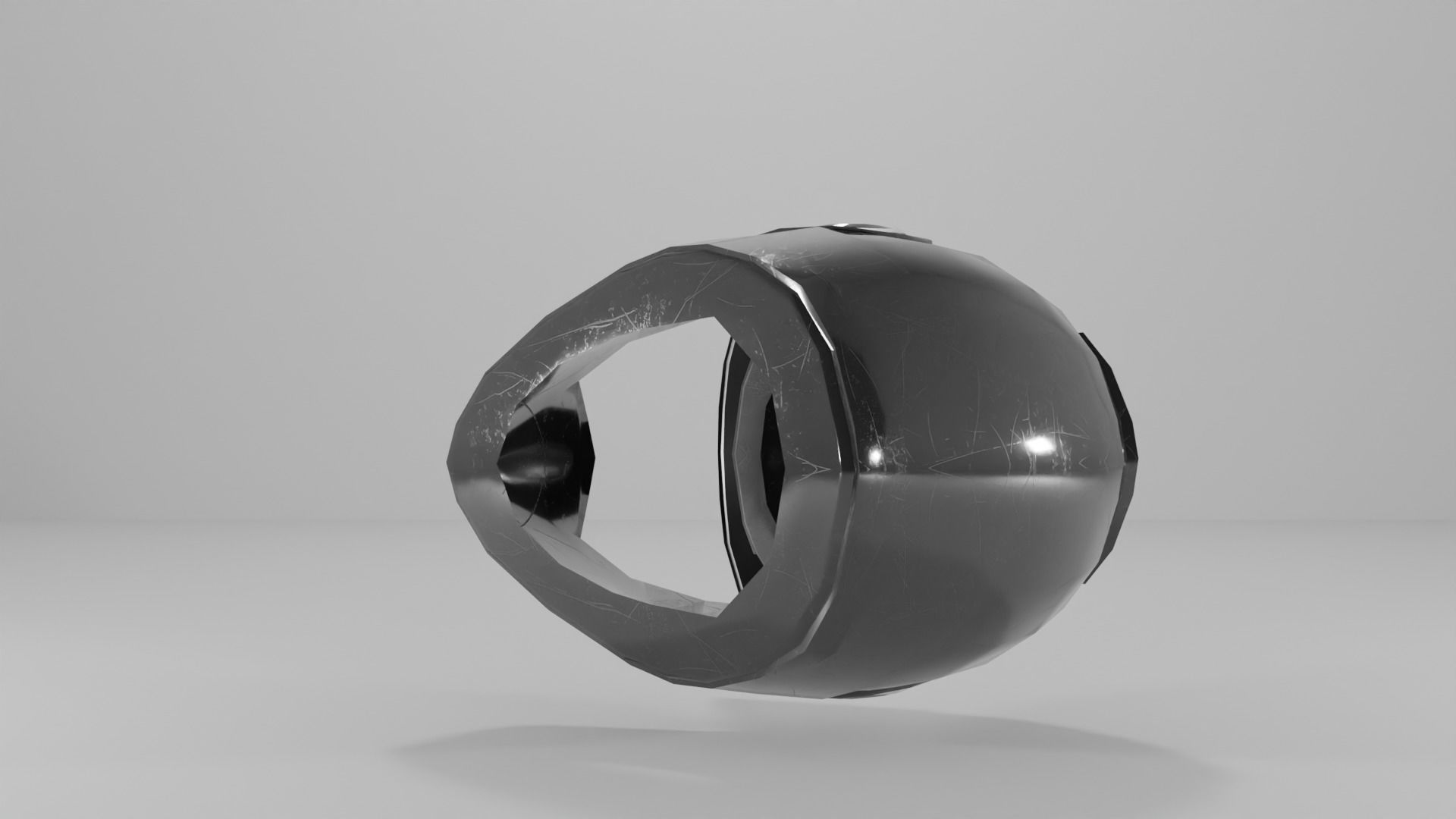 motorcycle helmet Low-poly 3D model_9