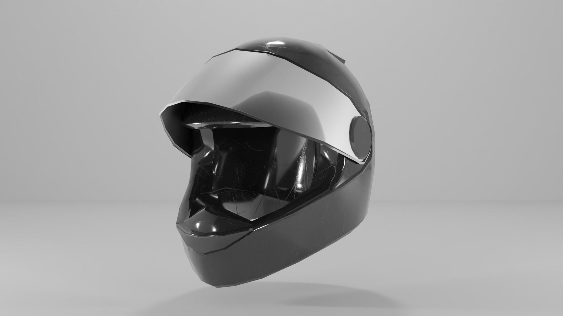 motorcycle helmet Low-poly 3D model_3