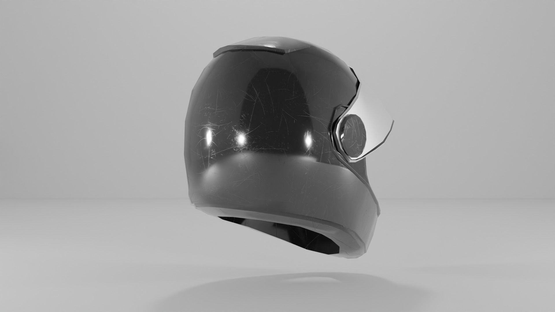 motorcycle helmet Low-poly 3D model_16