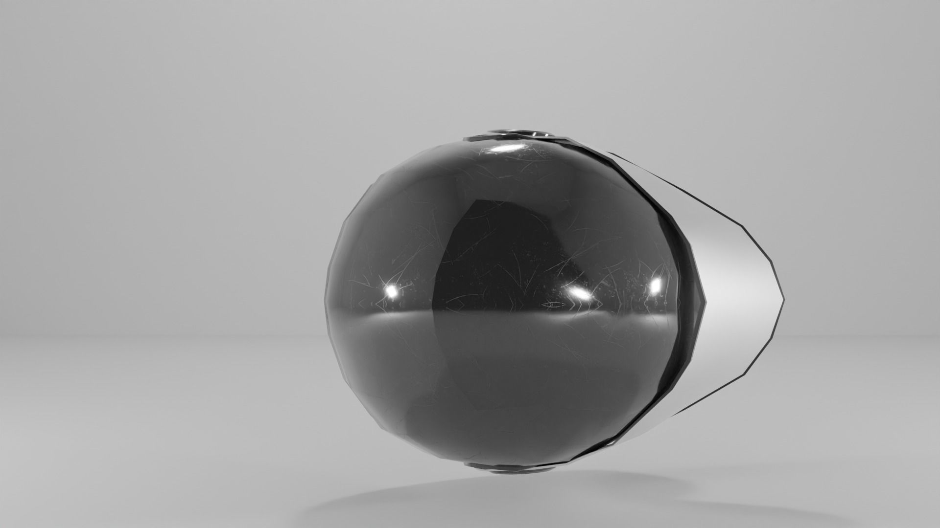 motorcycle helmet Low-poly 3D model_10