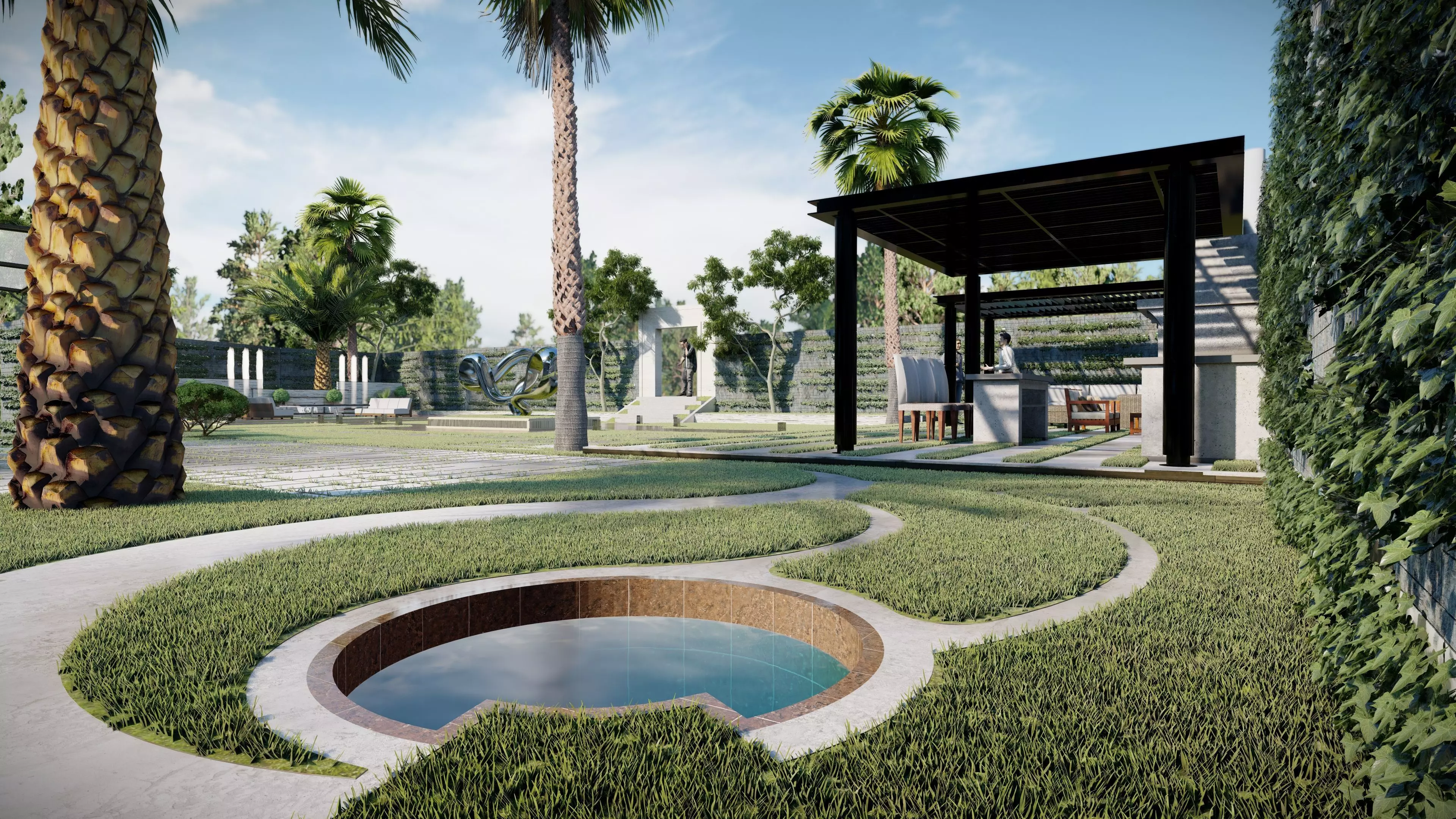 Landscape design 3d model and render in lumion 3D model