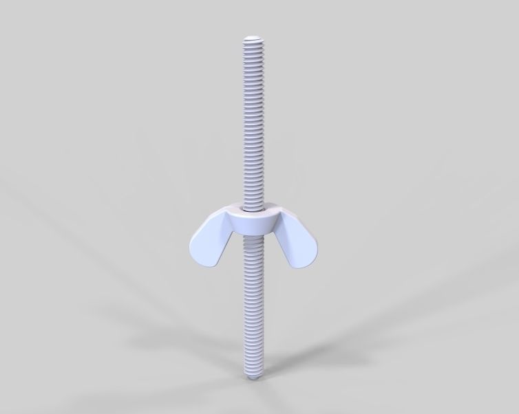M3 Wing Nuts 3D print model_5