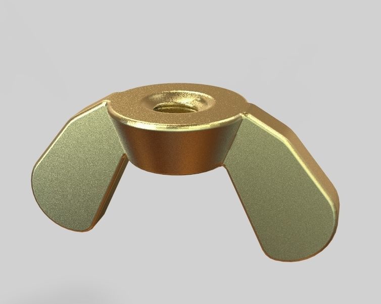M3 Wing Nuts 3D print model_15