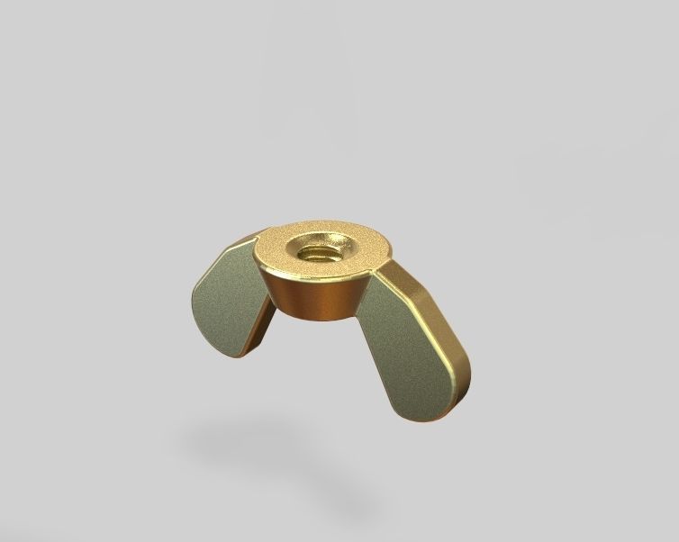 M3 Wing Nuts 3D print model_13