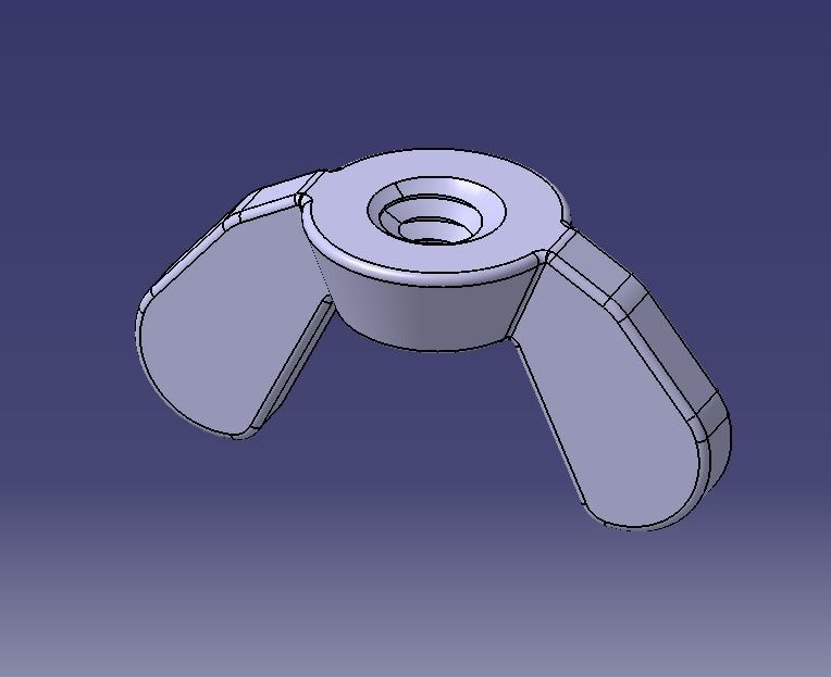 M3 Wing Nuts 3D print model_35