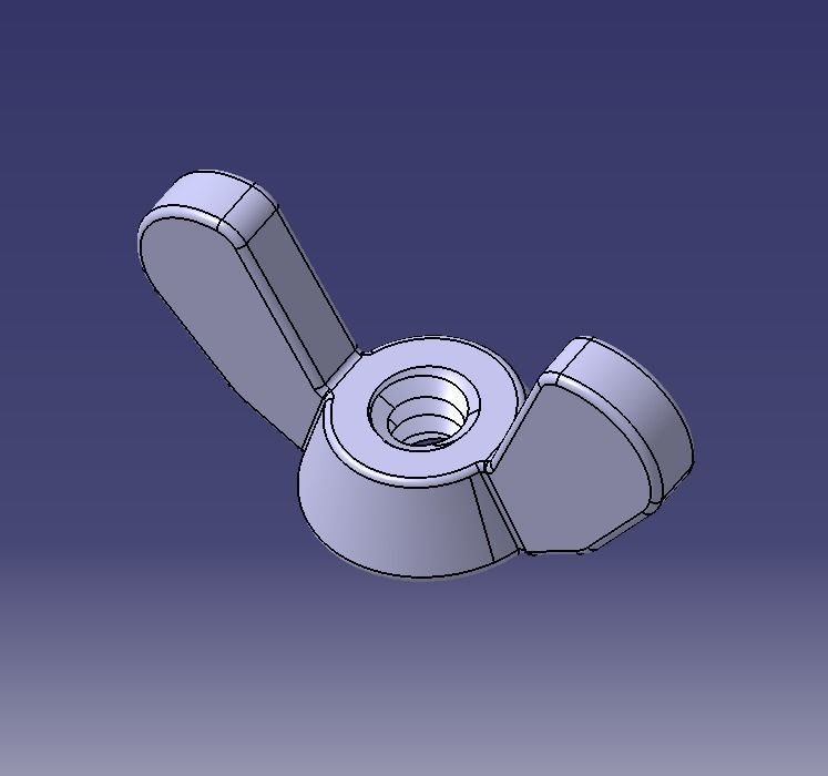 M3 Wing Nuts 3D print model_26