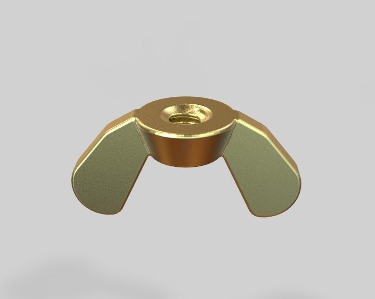 M3 Wing Nuts 3D print model_12