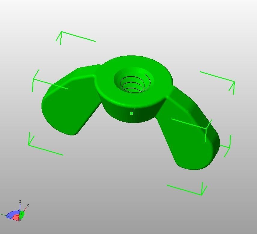 M3 Wing Nuts 3D print model_33