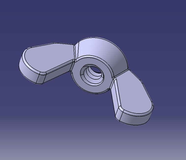 M3 Wing Nuts 3D print model_39