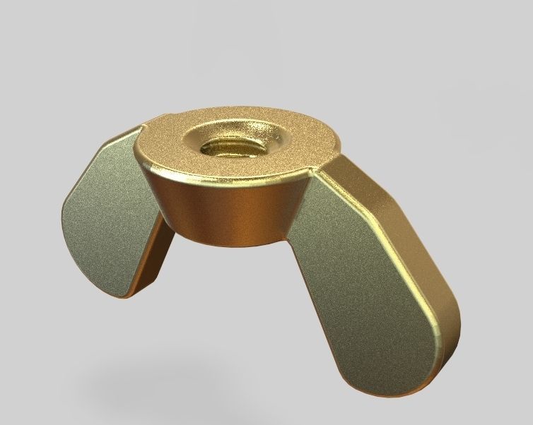 M3 Wing Nuts 3D print model_1