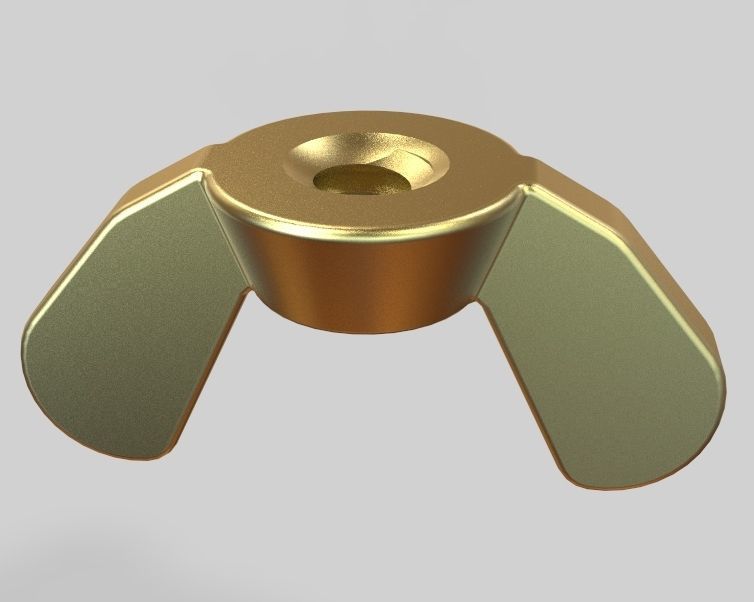 M3 Wing Nuts 3D print model_11