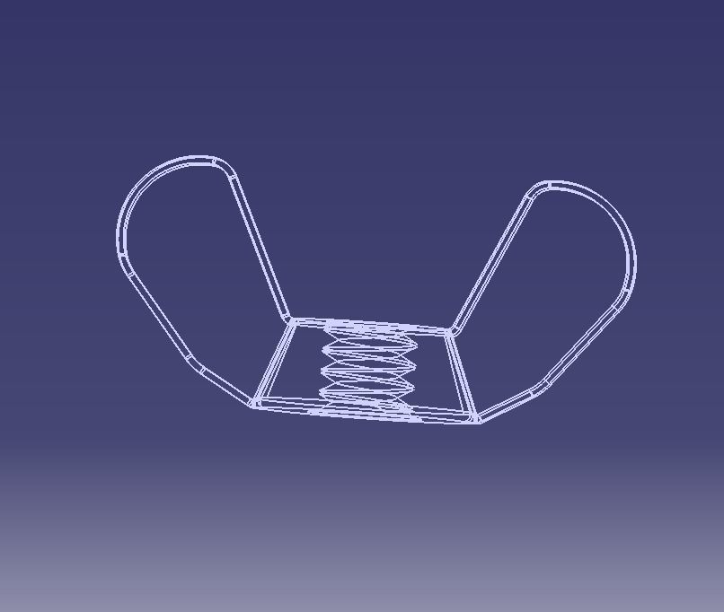 M3 Wing Nuts 3D print model_25