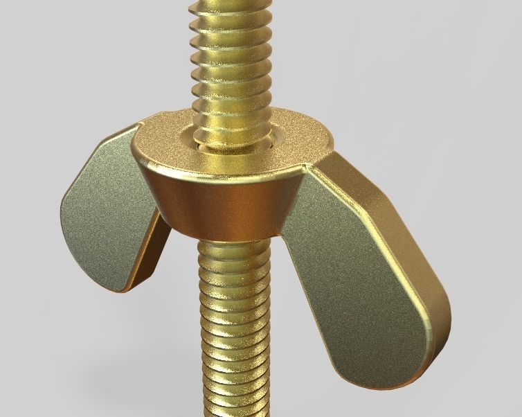 M3 Wing Nuts 3D print model_3
