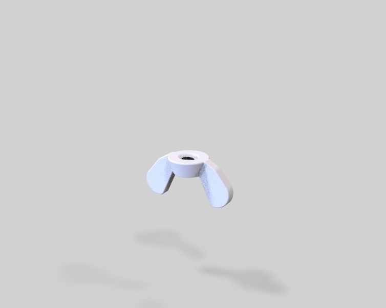 M3 Wing Nuts 3D print model_7
