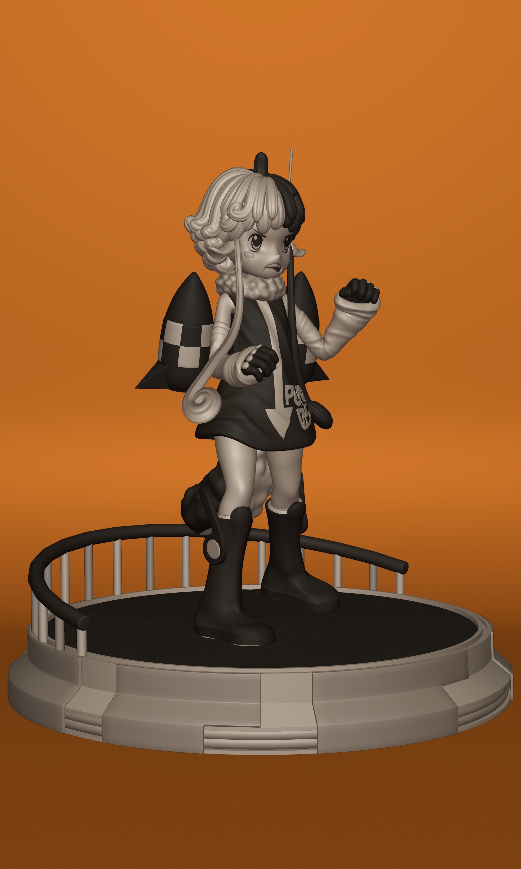 ONE PIECE VEGAPUNK  ATLAS FIGURE SCULPT Low-poly 3D model_8