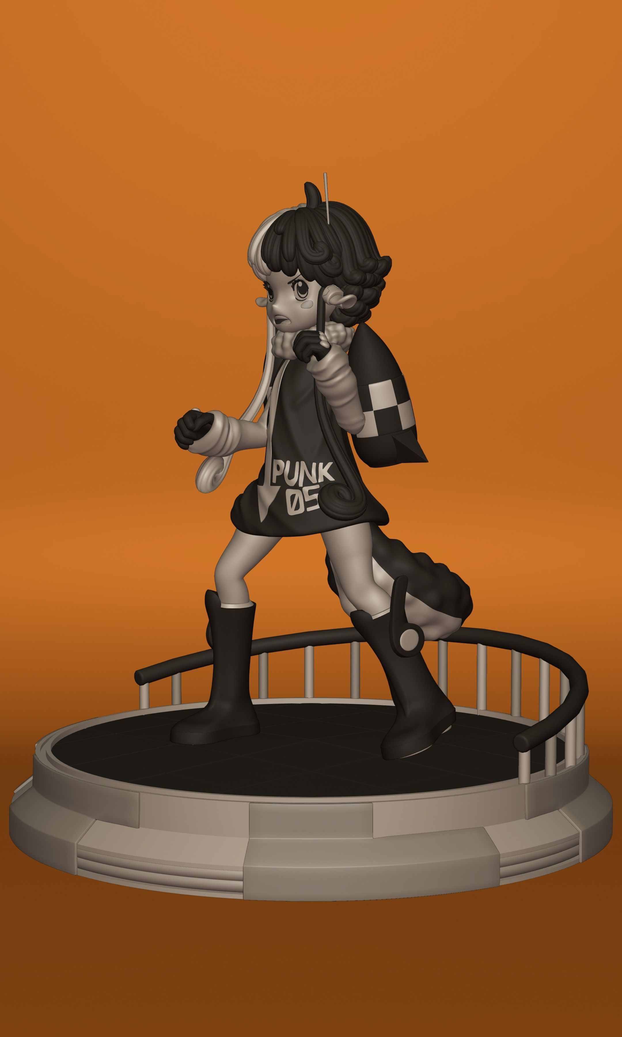 ONE PIECE VEGAPUNK  ATLAS FIGURE SCULPT Low-poly 3D model_2