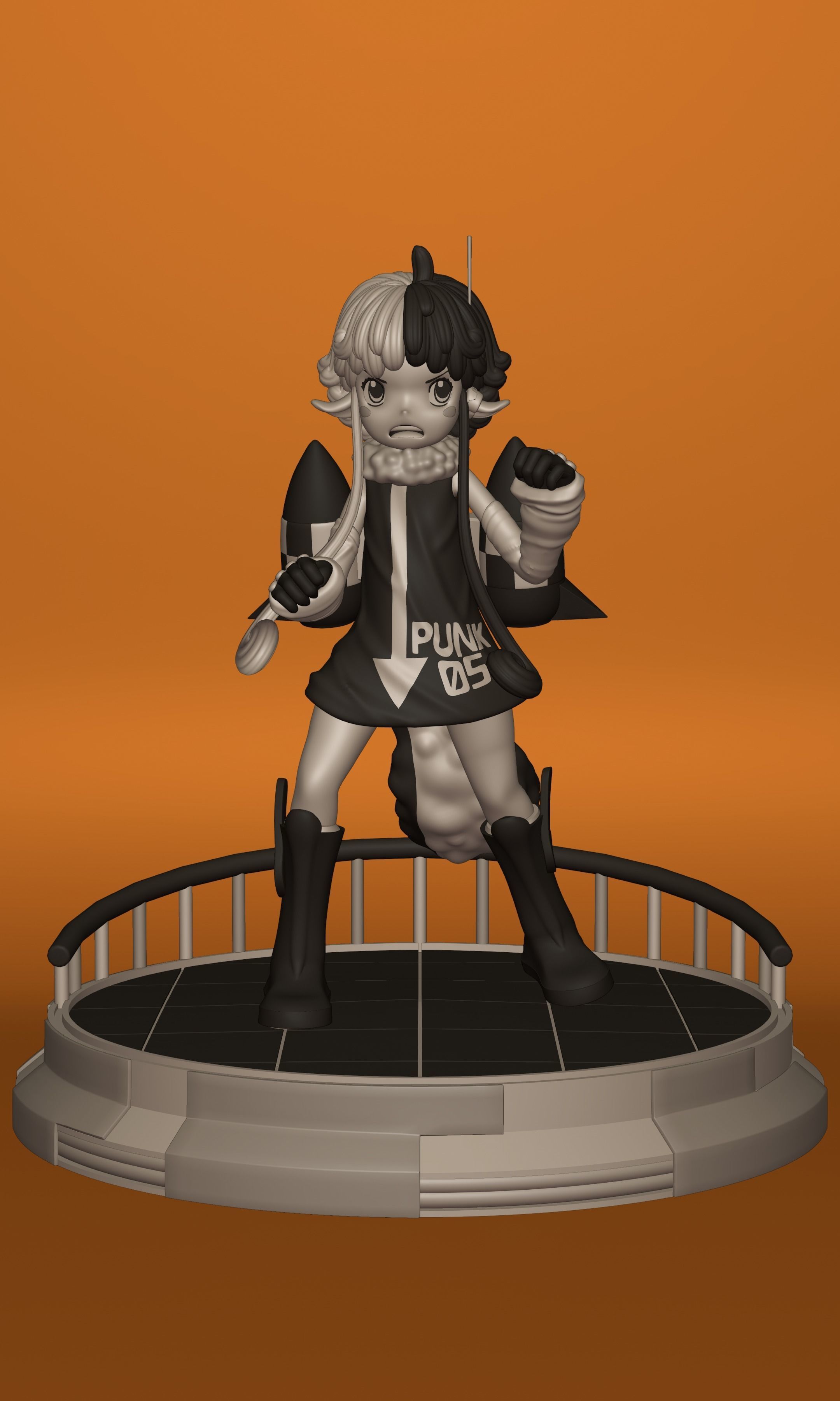 ONE PIECE VEGAPUNK  ATLAS FIGURE SCULPT Low-poly 3D model_1