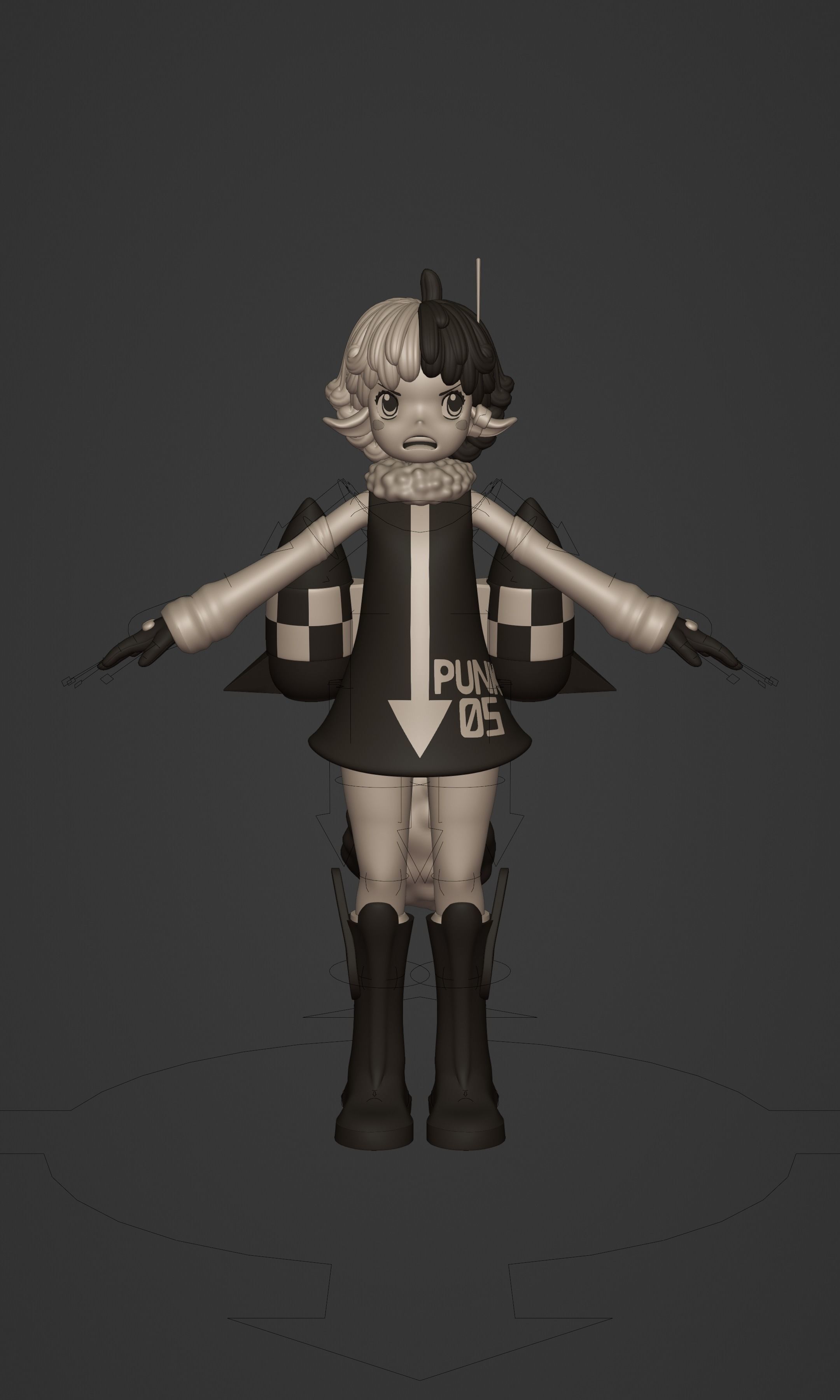 ONE PIECE VEGAPUNK  ATLAS FIGURE SCULPT Low-poly 3D model_29