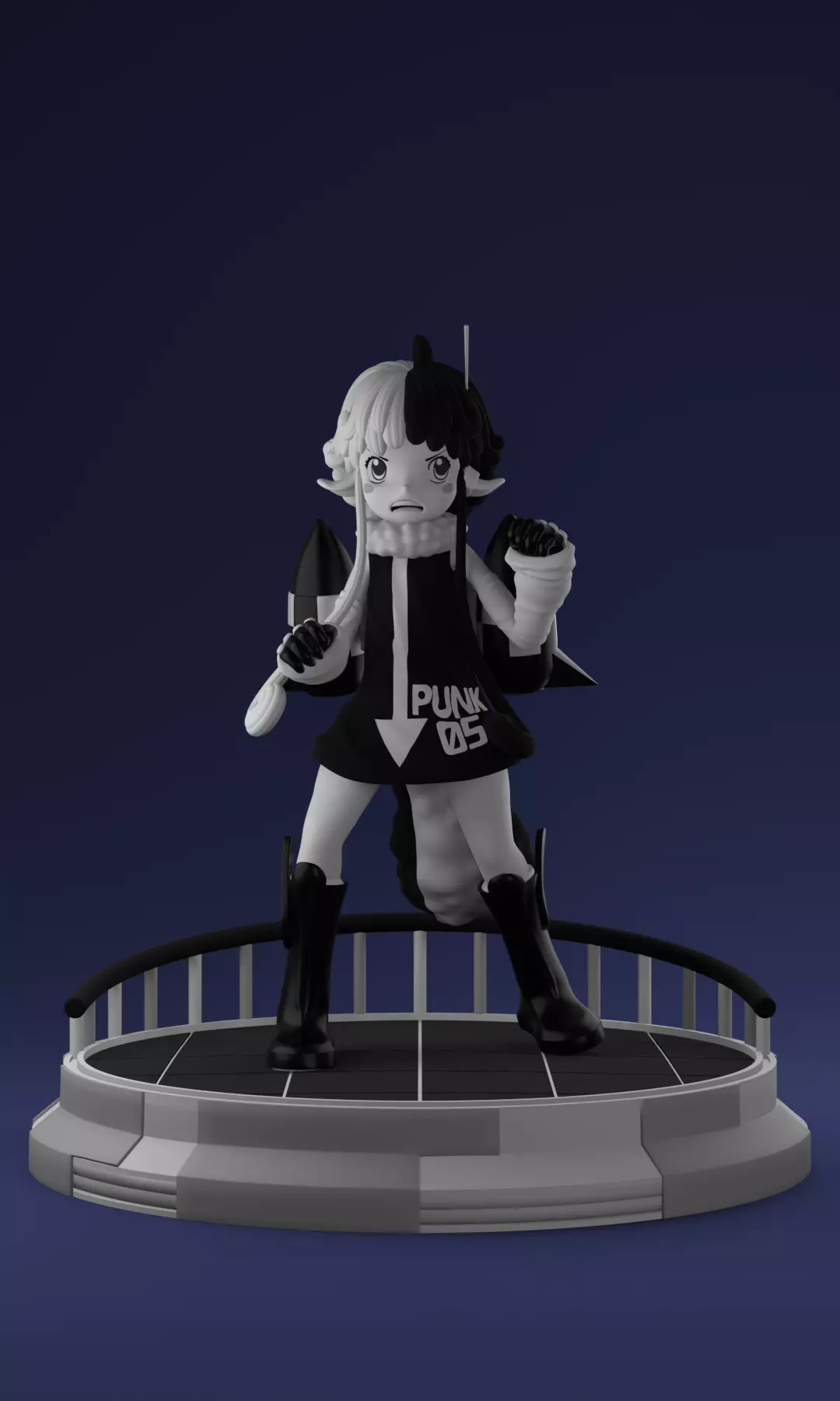 ONE PIECE VEGAPUNK  ATLAS FIGURE SCULPT Low-poly 3D model_0