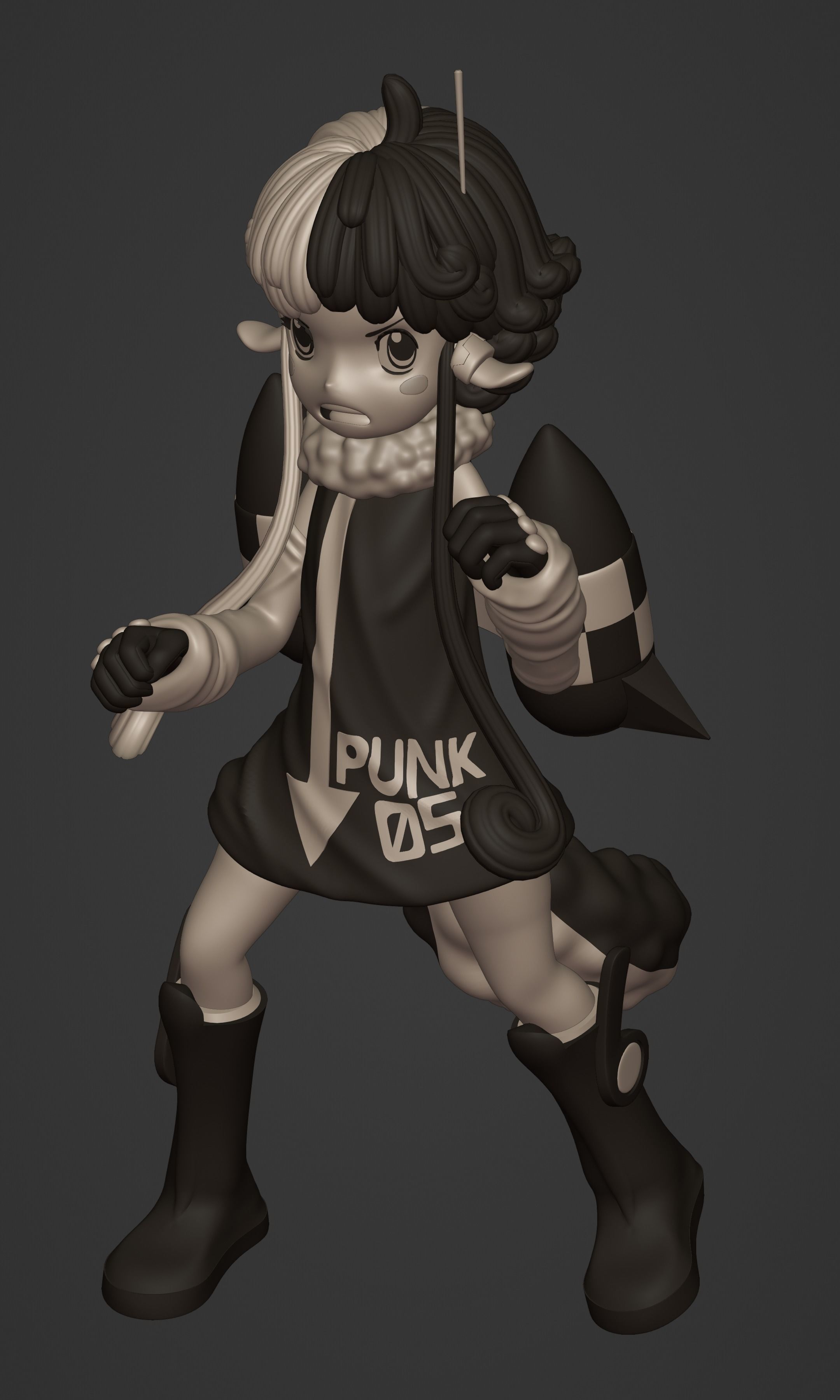 ONE PIECE VEGAPUNK  ATLAS FIGURE SCULPT Low-poly 3D model_37