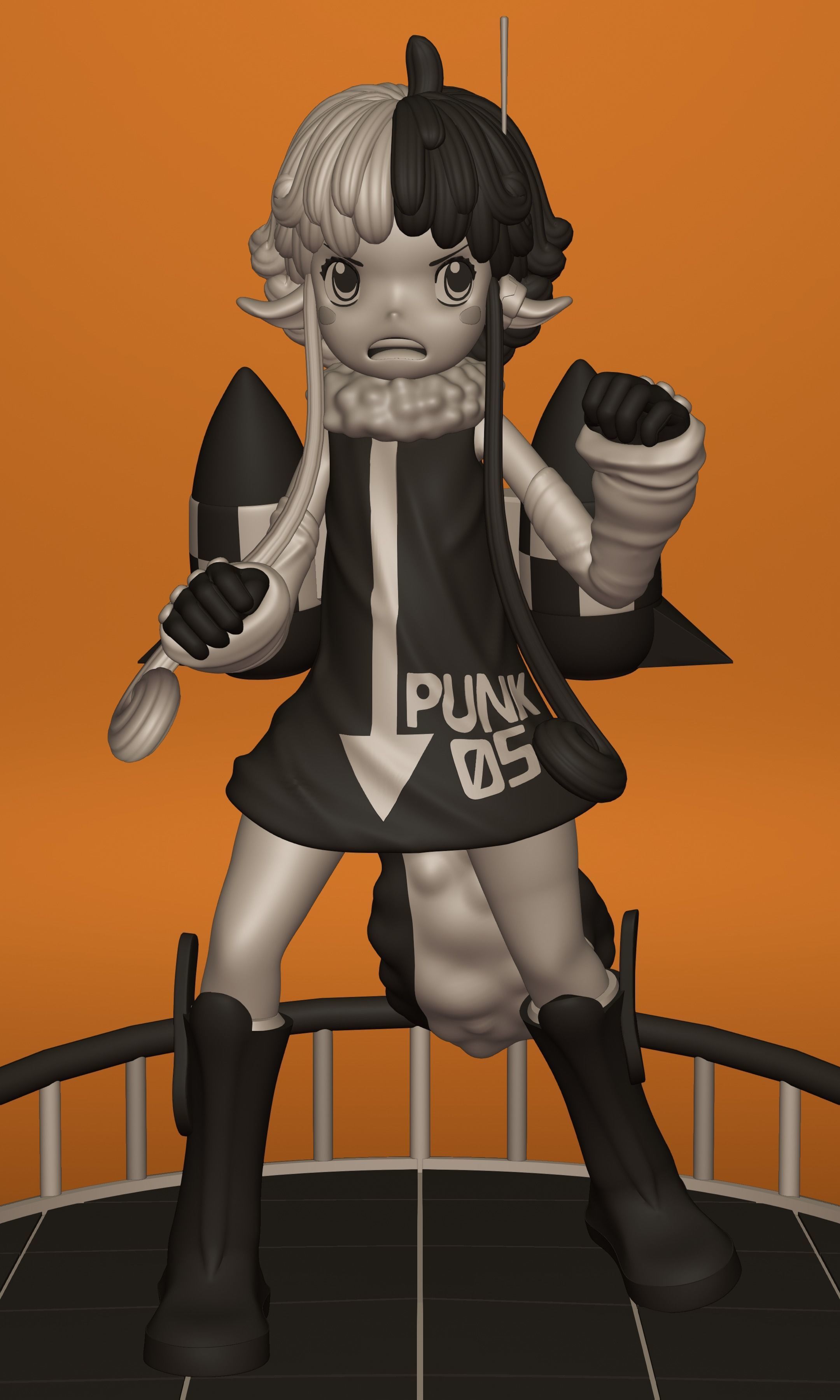 ONE PIECE VEGAPUNK  ATLAS FIGURE SCULPT Low-poly 3D model_9