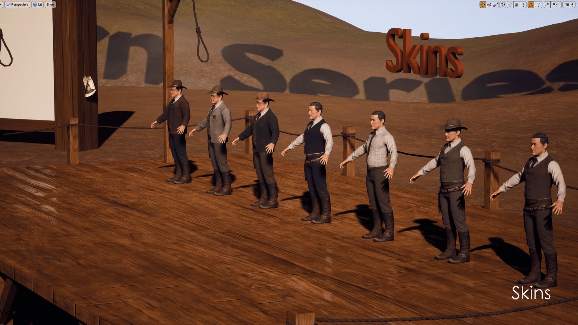 Sheriff  Western Wild West Adventure Survival Shooter Character Low-poly 3D model_17