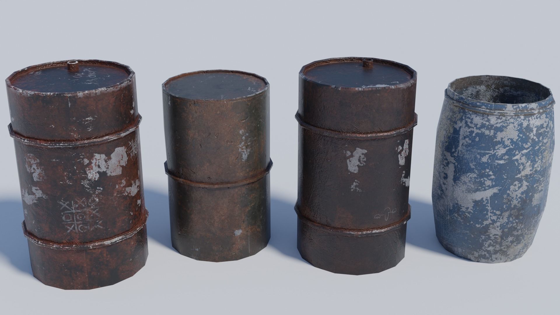 Army and Industrial Prop Pack Low-poly 3D model_9