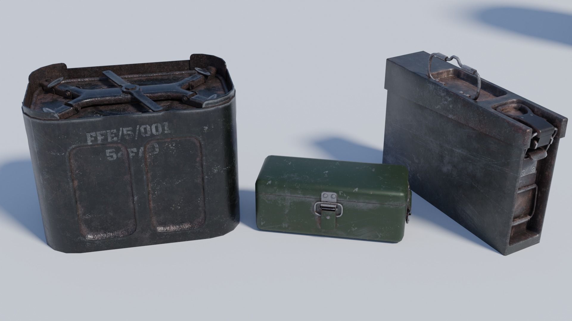 Army and Industrial Prop Pack Low-poly 3D model_8