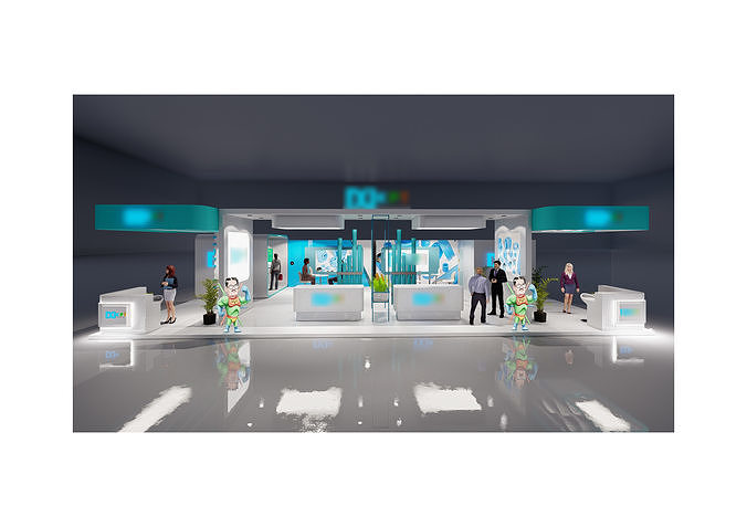 Exhibition stand 3D model