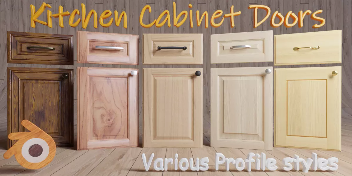 Kitchen Cabinet Doors 3D model_0