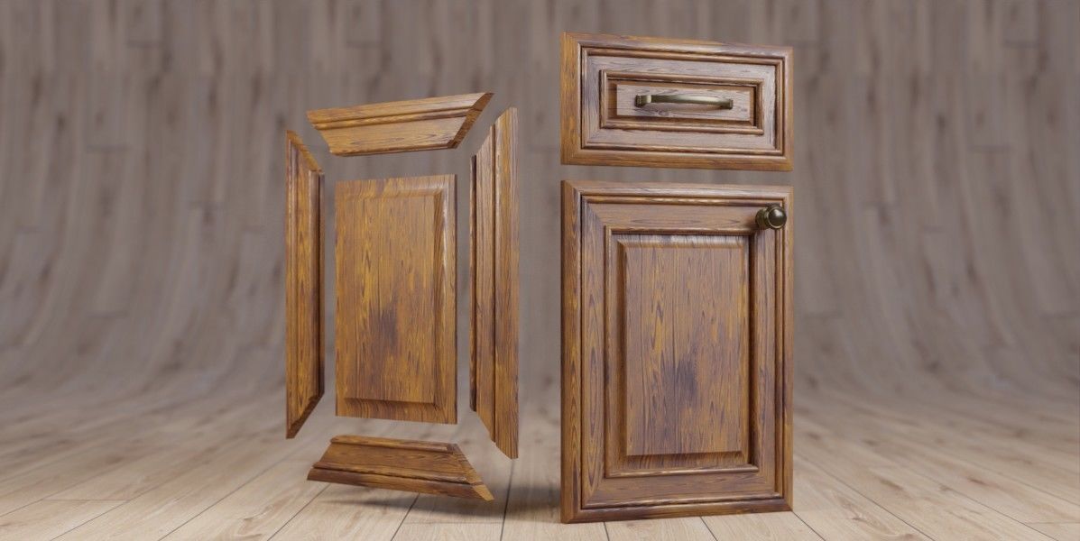 Kitchen Cabinet Doors 3D model_1