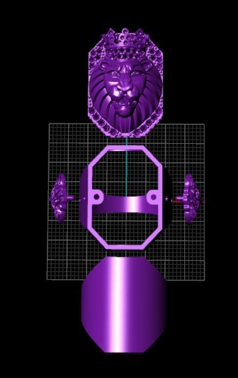 Fashion Ring Lion  3D print model_13