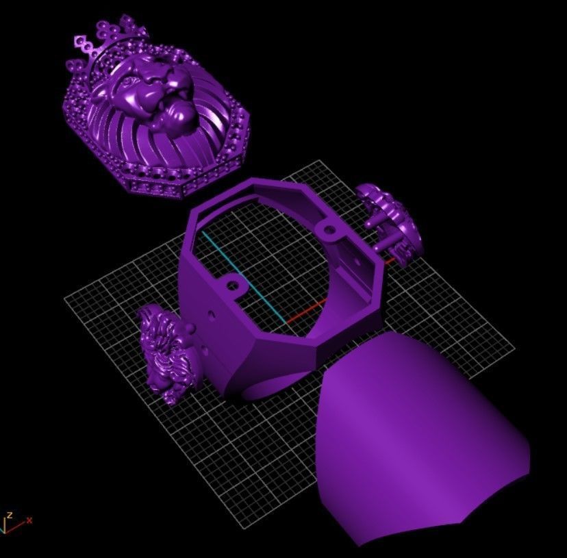 Fashion Ring Lion  3D print model_11