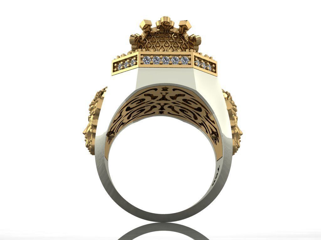 Fashion Ring Lion  3D print model_18