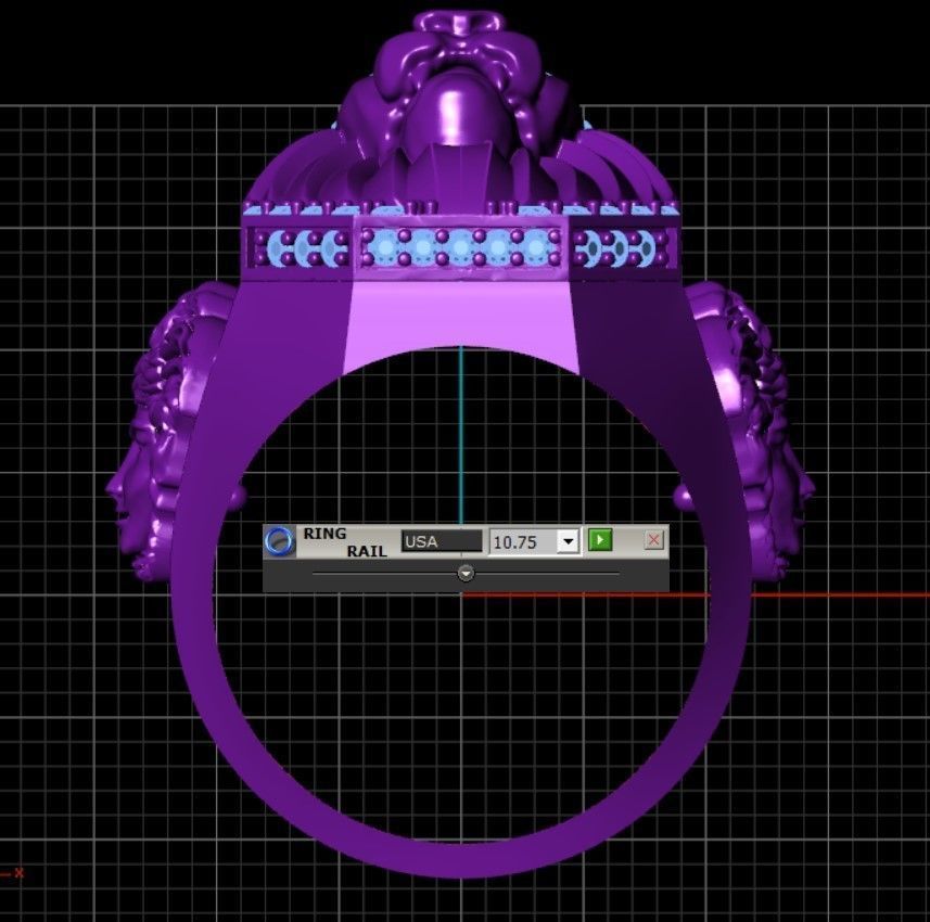 Fashion Ring Lion  3D print model_15