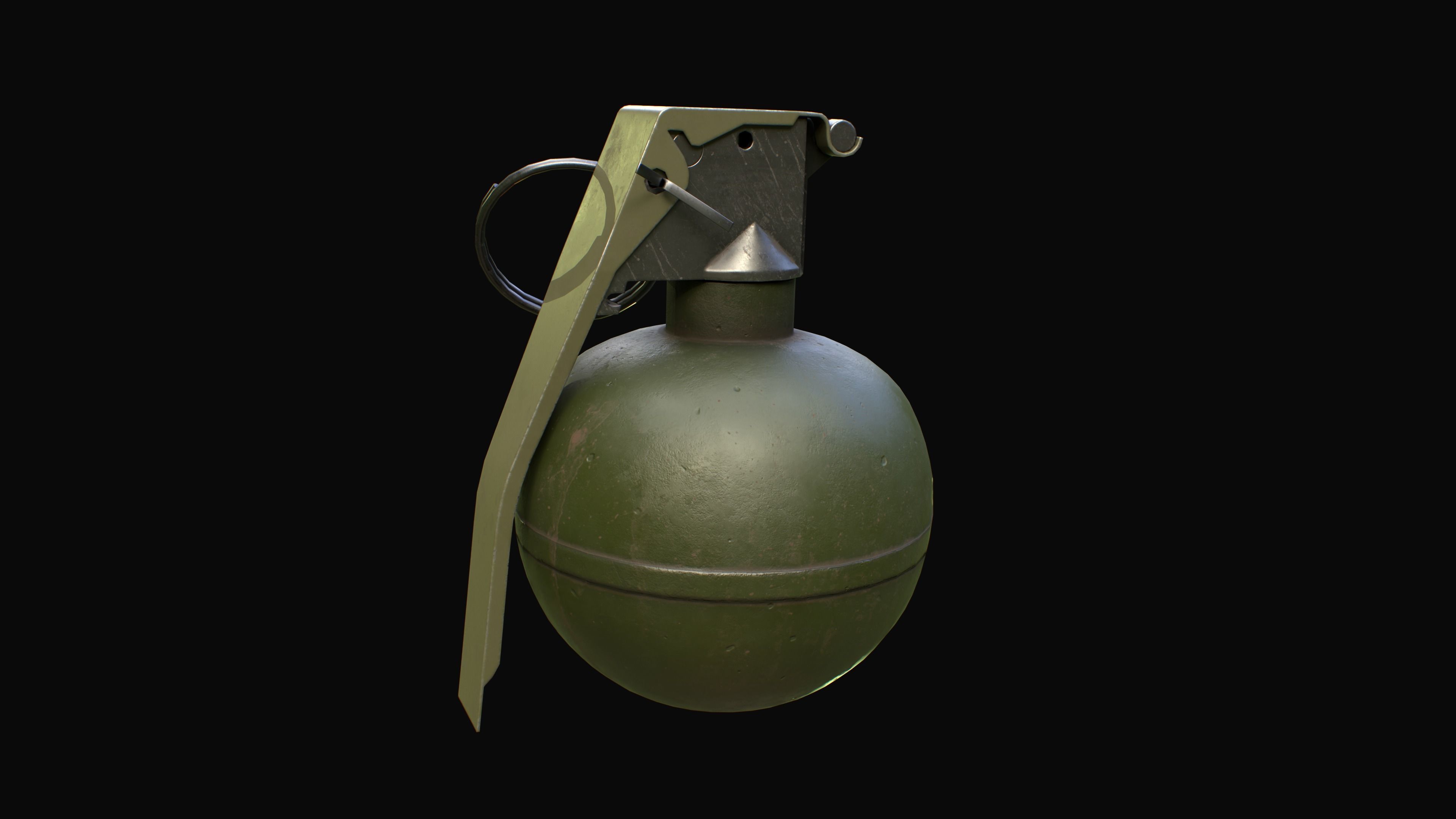 M67 Frag Pattern 3D model M67 fragmentation grenade VR / AR / low-poly | CGTrader