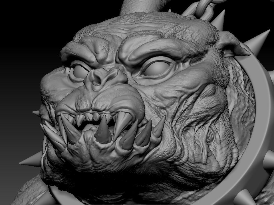 Vampirella woman riding lion 3D print model_52