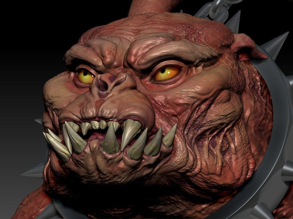 Vampirella woman riding lion 3D print model_51