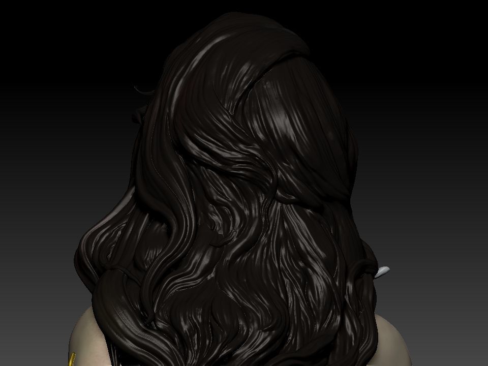 Vampirella woman riding lion 3D print model_39