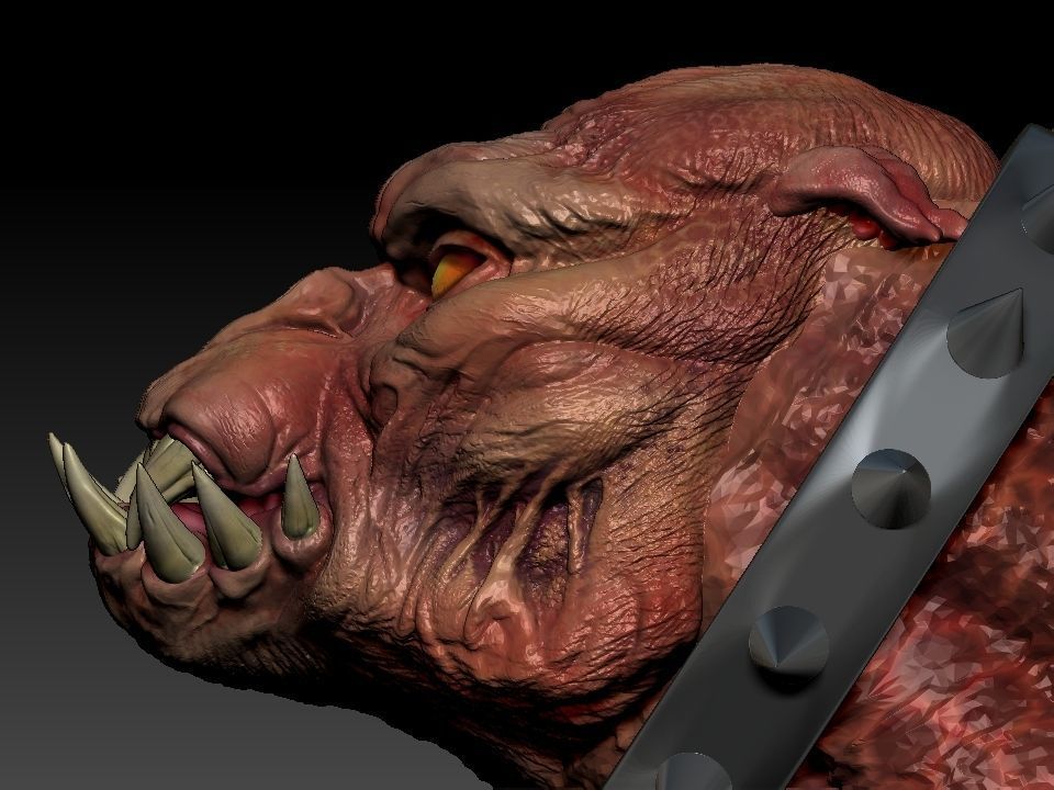 Vampirella woman riding lion 3D print model_55