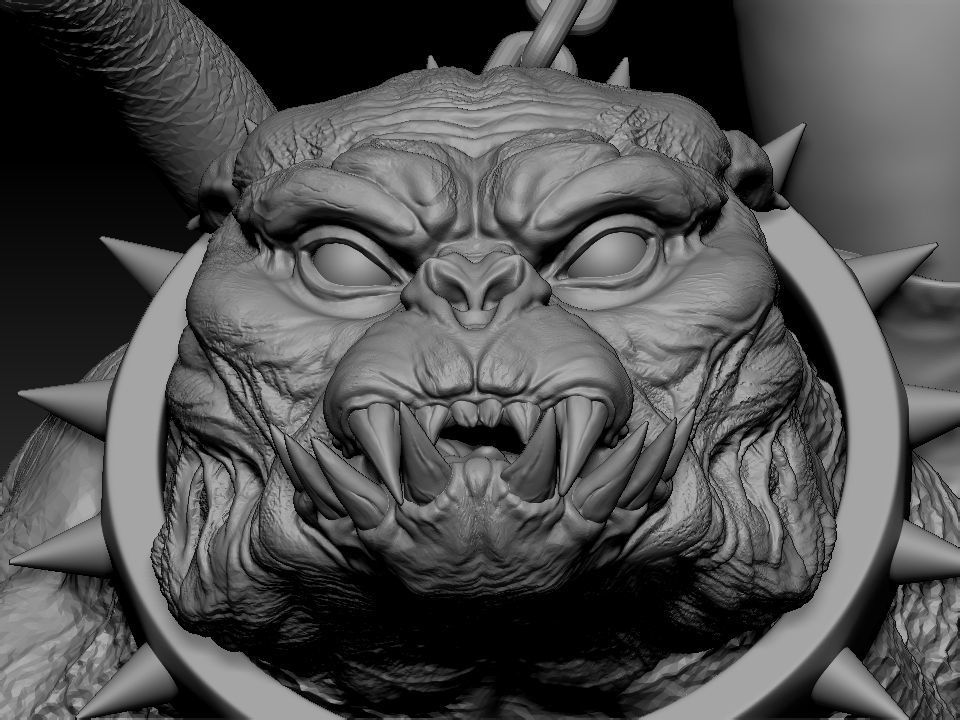 Vampirella woman riding lion 3D print model_50