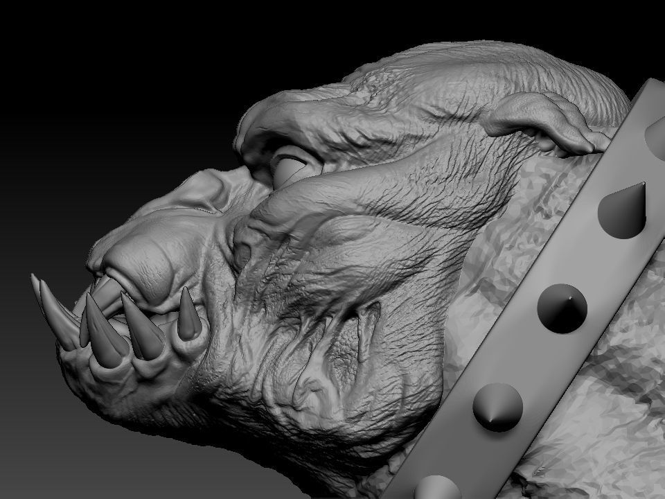 Vampirella woman riding lion 3D print model_56