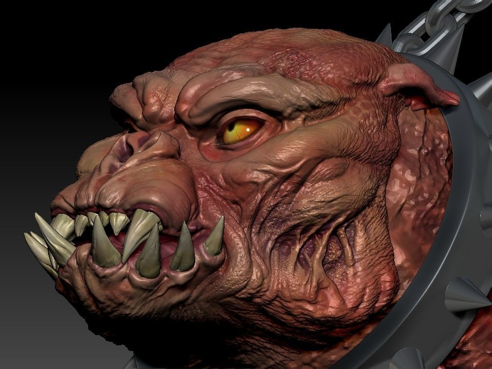 Vampirella woman riding lion 3D print model_53