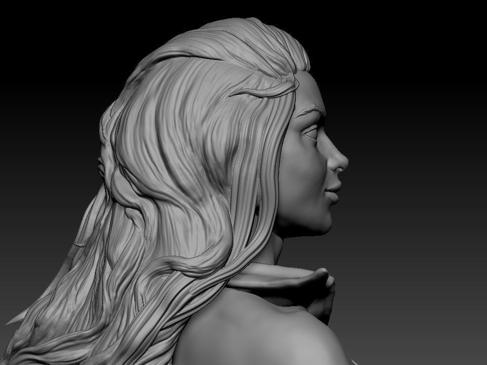 Vampirella woman riding lion 3D print model_42