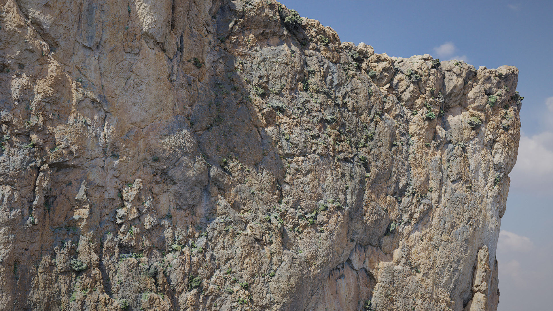 3D model Large Mountain Cliff PBR Scan VR / AR / low-poly | CGTrader