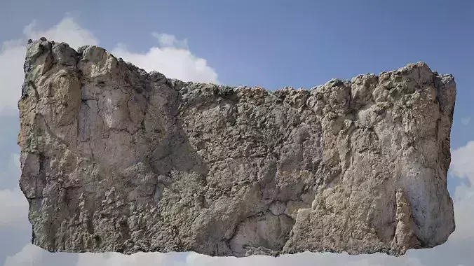 Large Mountain Cliff PBR Scan Low-poly 3D model