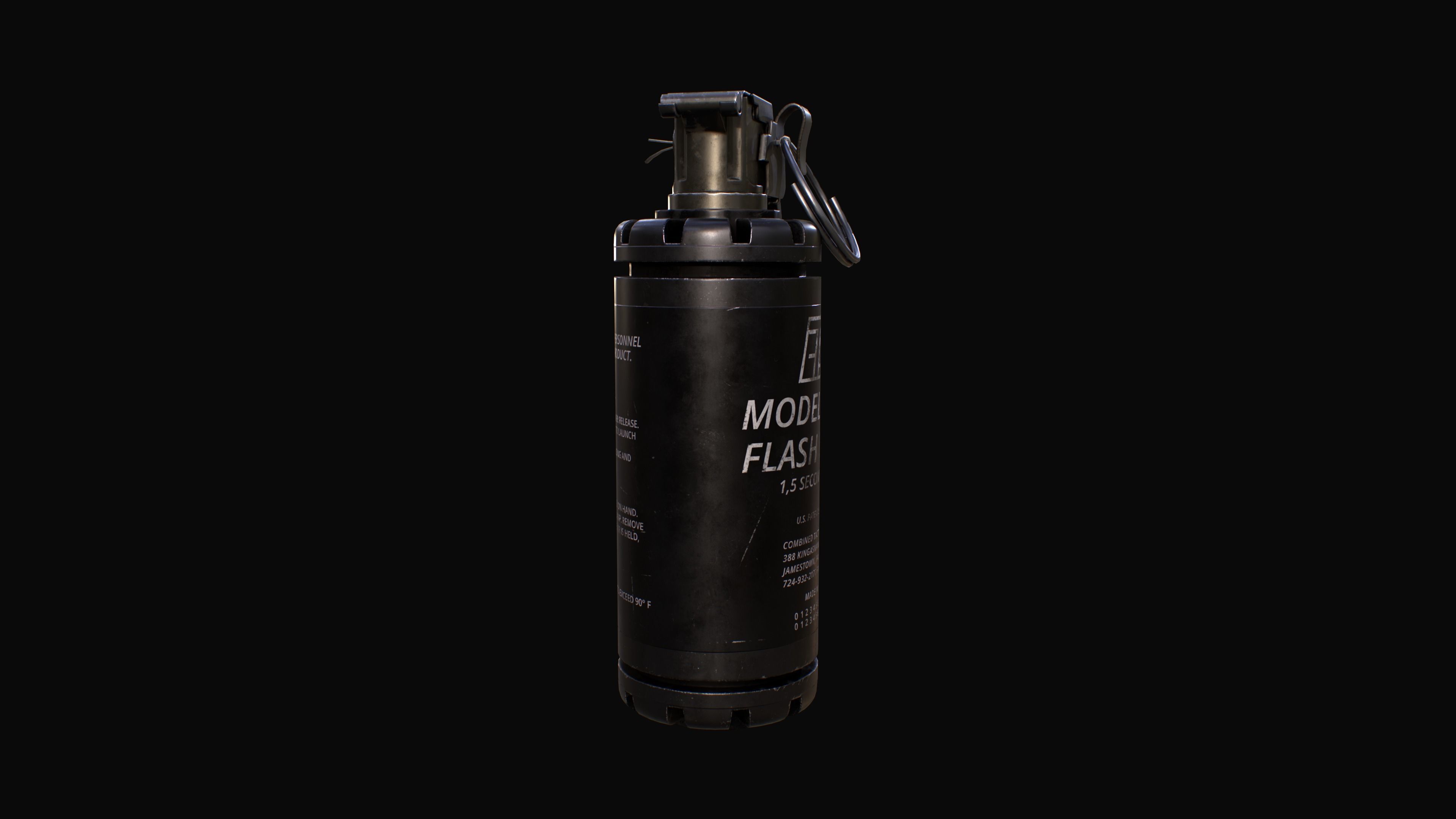 CTS model 7290 Flash Bang Grenade Low-poly 3D model_6